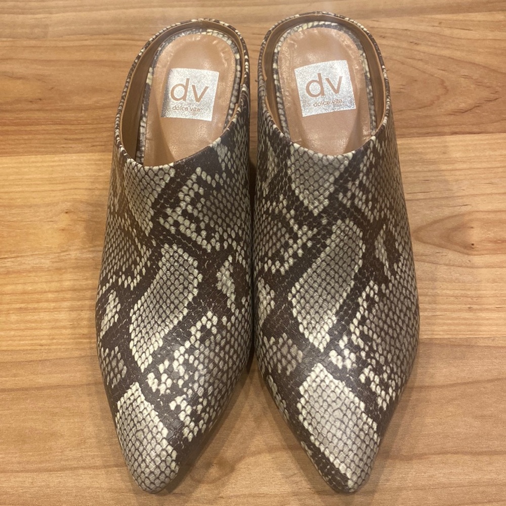 Dolce Vita animal print western half bootie clogs